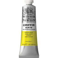 Winsor & Newton Griffin 37ml Alkyd Fast Drying Oil Colour Tube - Winsor Lemon