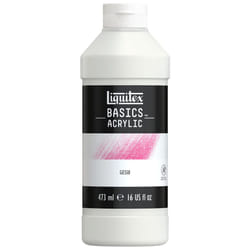 Liquitex BASICS Gesso Surface Prep Medium  473ml (16-oz) Bottle  White
