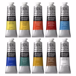 Winsor  Newton Artisan Water Mixable Oil Color Paint Set  125oz 37ml Tubes  Set of 10