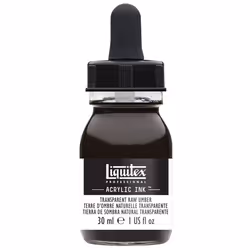 Liquitex Professional Acrylic Ink 1-oz (30ml) Jar Transparent Raw Umber
