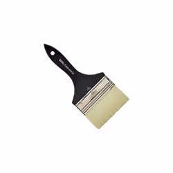 Professional Freestyle Large Scale Brush Broad FlatVarnish 4inch Short Handle Beige