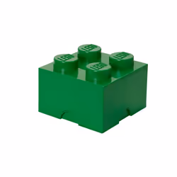 Room Copenhagen, LEGO Storage Brick Box - Stackable Storage Solution - Brick 4, Dark Green (4003)