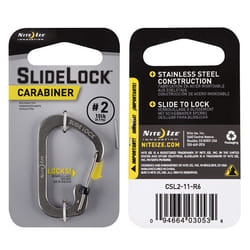 Nite Ize SlideLock Locking carabiner Offset-D Stainless steel 1 pc(s)