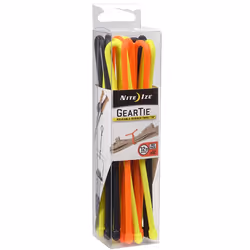 Nite Ize Gear Tie, Rubber, Black, Orange, Yellow, 304.8 mm, 6.24 mm, 6.24 mm, 12 pc(s)