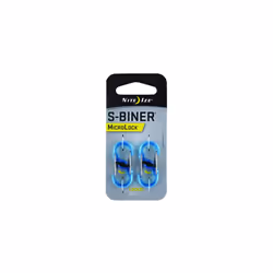 Nite Ize S-Biner MicroLock Polycarbonate (2 Pack) - Blue