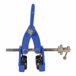 Vestil QIT-4 Steel Quick Install Manual Trolley with Powder Coat Finish  4 000-lb. Capacity  3 - 7-1/2 Beam Flange Width  10 Headroom   Blue