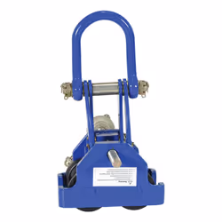Vestil QIT-4 Steel Quick Install Manual Trolley with Powder Coat Finish  4 000-lb. Capacity  3 - 7-1/2 Beam Flange Width  10 Headroom   Blue