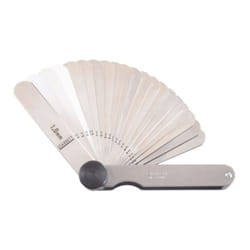 66MA Thickness Gage Set With Straight Leaves, 0.05-1.0 mm, 20 Leaves