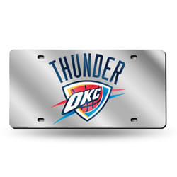 Oklahoma City Thunder License Plate Laser Cut Silver
