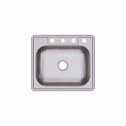 Dayton D125224 Single Bowl Drop-in Stainless Steel Sink