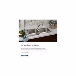 Dayton D125224 Single Bowl Drop-in Stainless Steel Sink