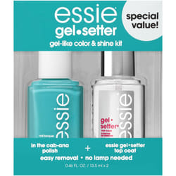 essie Gel Setter Nail Polish Kit  Aqua Blue Nail Polish + Top Coat  In-The-Cabana  0.46 oz each