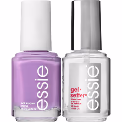 essie Gel Setter Nail Polish Kit Bright Purple Nail Polish + Top Coat Play Date 0.46 oz each