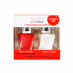 Essie Gel Couture Longwear Nail Polish + Top Coat Kit Scarlet Red Nail Polish Rock The Runway + Top Coat Gifts For Women A ...