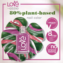 LOVE by essie Nail Polish  80% Plant-based  Salon-Quality  Vegan  Red  Lust For Life  0.46 Fl Oz