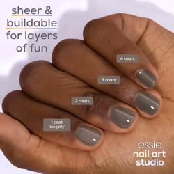 essie Nail Art Studio Jelly Gloss Nail Polish  Vegan  Sheer Black Nail Polish  Ink Jelly  046 Fl Oz