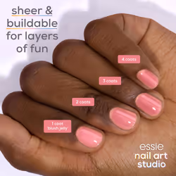 essie Nail Art Studio Jelly Gloss Nail Polish  Vegan  Sheer Pink Nail Polish  Blush Jelly  046 Fl Oz