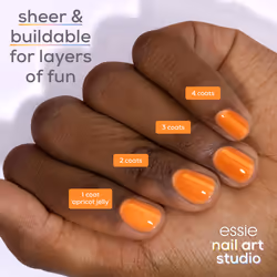 essie Nail Art Studio Jelly Gloss Nail Polish  Vegan  Sheer Orange Nail Polish  Apricot Jelly  046 Fl Oz