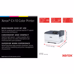 Xerox C410 A4 40ppm Duplex Printer PS3 PCL5e/6 2 Trays 251 Sheets - Additional view 8