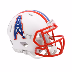 Oilers 1981 to 1998 Throwback Revolution Speed Mini Football Helmet