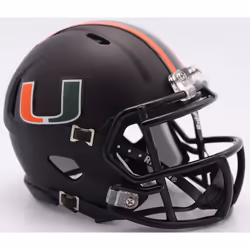 Riddell NCAA Miami Hurricanes Helmet Full Size ReplicaHelmet Replica Full Size Speed Style Miami Nights Design  Team Colors   ...