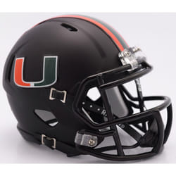 Riddell NCAA Miami Hurricanes Helmet Full Size ReplicaHelmet Replica Full Size Speed Style Miami Nights Design  Team Colors  One Size