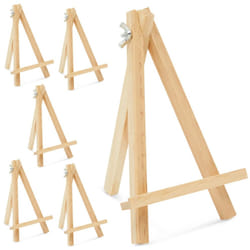 Juvale 6-Pack Wooden Easel  Mini Easel Stands and Place Card Holders for Table Top Artwork Display  Invitations  Photos  Party Favors  DIY Arts and Cr