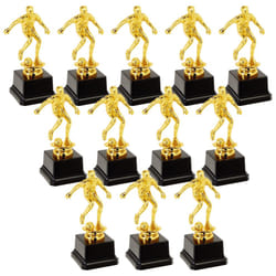 Juvale 12 Pack Small Gold Soccer Trophies for Team Award Ceremonies  C