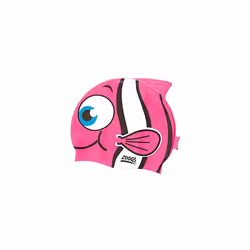 Girls Silicone Character Swimming Cap Pink Goldfish up to 14 years UK