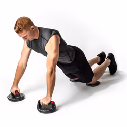 SKLZ Perfect Fitness Push Up, Push Up Stands, Home or Gym Equipment, Ergonomic design,including knee pads,Black, Pack of 2