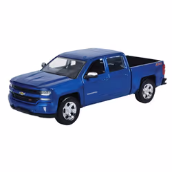 Motor Max 2017 Chevy Silverado 1500 LT Z71 Crew Cab Truck  Blue 79348BU - 1/27 Scale Diecast Model Toy Car