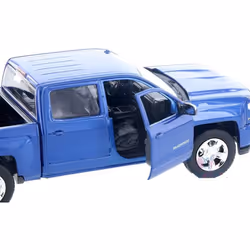 Motor Max 2017 Chevy Silverado 1500 LT Z71 Crew Cab Truck  Blue 79348BU - 1/27 Scale Diecast Model Toy Car
