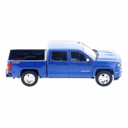 Motor Max 2017 Chevy Silverado 1500 LT Z71 Crew Cab Truck  Blue 79348BU - 1/27 Scale Diecast Model Toy Car