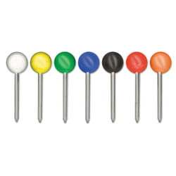 ADVANTUS Medium Head Map Tacks  3/8-Inch Shank  3/16-Inch Head  Box of 100  Assorted Colors MTA