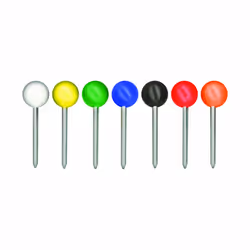 Advantus Medium Head Map Tacks  3/8-Inch Shank  3/16-Inch Head  Box of 250  Colors may vary (MTA250)