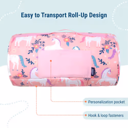 Wildkin Original Nap Mat with Reusable Pillow for Boys and Girls  Perfect for Elementary Sleeping Mat  Features Hook and Loop Fastener  Soft