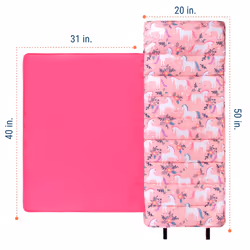 Wildkin Original Nap Mat with Reusable Pillow for Boys and Girls  Perfect for Elementary Sleeping Mat  Features Hook and Loop Fastener  Soft