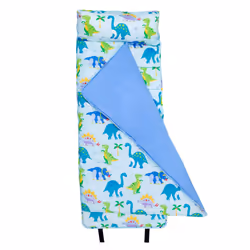 Wildkin Original Nap Mat with Reusable Pillow for Boys & Girls  Perfect for Elementary Daycare Sleepovers  Features Hook & Lo ...