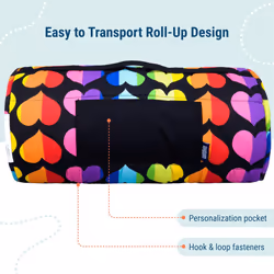 Wildkin Original Nap Mat with Reusable Pillow for Boys and Girls  Perfect for Elementary Sleeping Mat  Features Hook and Loop Fastener  Soft Cotton Bl