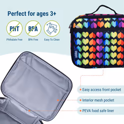Wildkin Kids Insulated Lunch Box Bag for Boys & Girls  Reusable Kids Lunch Box is Perfect for Elementary  Ideal Size for Packing Hot or Cold