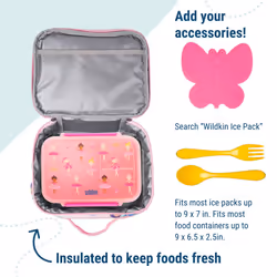 Wildkin Kids Insulated Lunch Box Bag for Boys & Girls  Reusable Kids Lunch Box is Perfect for Elementary  Ideal Size for Packing Hot or Cold