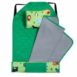 Wildkin Kids Modern Nap Mat with Reusable Pillow for Boys & Girls  Perfect for Elementary Sleeping Mat  Features Elastic Corn ...