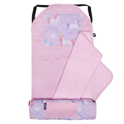 Wildkin Kids Modern Nap Mat with Reusable Pillow for Boys & Girls  Perfect for Elementary Sleeping Mat  Features Elastic Corner Straps  Soft Cotton Bl