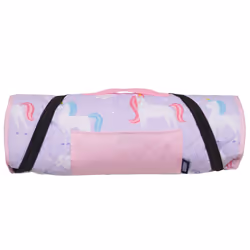 Wildkin Kids Modern Nap Mat with Reusable Pillow for Boys & Girls  Perfect for Elementary Sleeping Mat  Features Elastic Corner Straps  Soft Cotton Bl