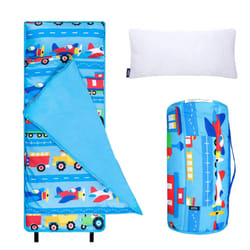 Wildkin Microfiber Nap Mat with Reusable Pillow for Boys and Girls  Perfect for Daycare and Preschool Toddler Sleeping Mat  Soft Cotton Blen