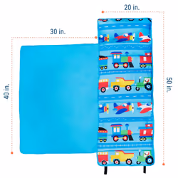 Wildkin Microfiber Nap Mat with Reusable Pillow for Boys and Girls  Perfect for Daycare and Preschool Toddler Sleeping Mat  Soft Cotton Blen