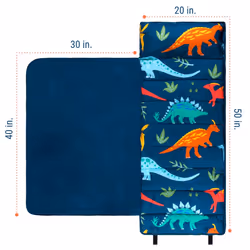 Wildkin Microfiber Nap Mat with Pillow for Toddler Boys and Girls  Measures 50 x 20 x 1.5 Inches  Ideal for Daycare and Preschool  Mom's Cho