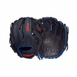 Wilson 2022 A700 11.25"" Infield Baseball Glove - Black/Royal Blue/Red