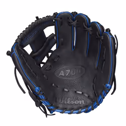 Wilson 2022 A700 11.25"" Infield Baseball Glove - Black/Royal Blue/Red