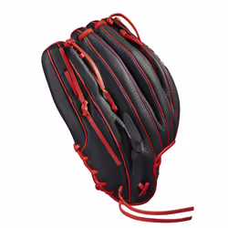 Wilson 2022 A700 12"""" Outfield Baseball Glove - Black/Red  Right Hand Throw